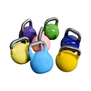 Kettlebell colorido no atacado com logotipo personalizado